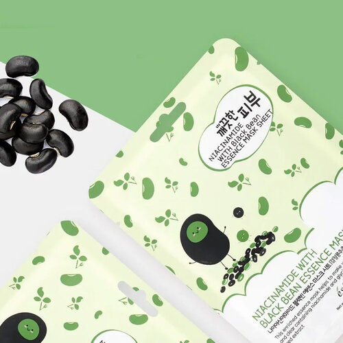 Esfolio Niacinamide With Black Bean Essence Sheet Mask