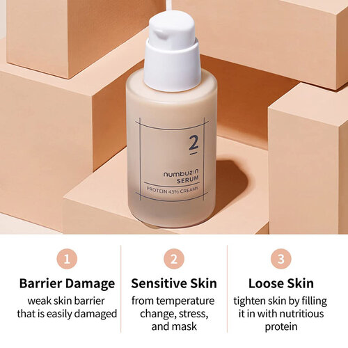 Numbuzin No.2 Protein 43% Creamy Serum Numbuzin No.2 Protein 43% Creamy Serum