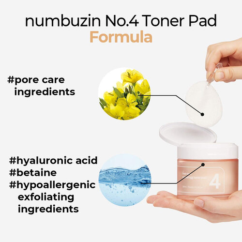 Numbuzin No.4 Pore Zero Peeled Egg Toner Pad Numbuzin No.4 Pore Zero Peeled Egg Toner Pad