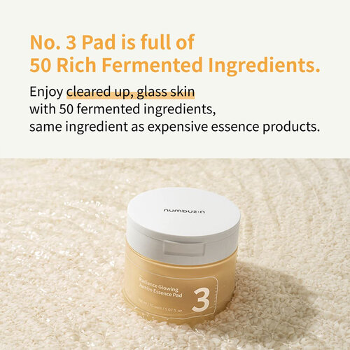 Numbuzin No.3 Radiance Glowing Jumbo Essence Pad Numbuzin No.3 Radiance Glowing Jumbo Essence Pad