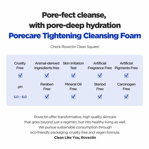 Rovectin Porecare Tightening Cleansing Foam Rovectin Porecare Tightening Cleansing Foam