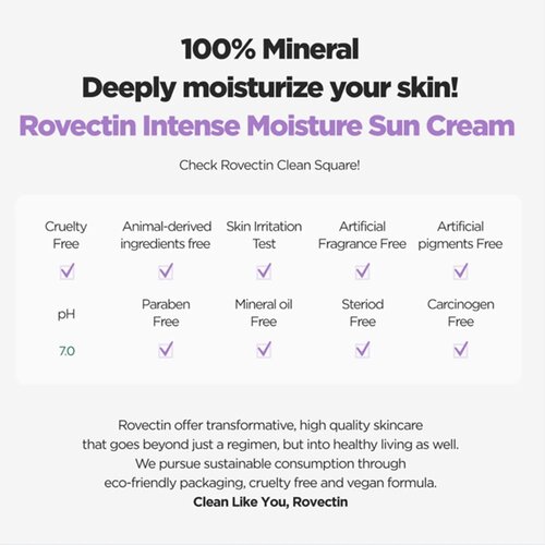 Rovectin Intense Moisture Sun Cream SPF50+ PA++++ Rovectin Intense Moisture Sun Cream SPF50+ PA++++