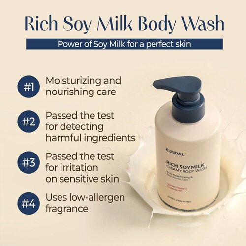 Kundal Rich Soymilk Creamy Body Wash Mellow Vanilla Kundal Rich Soymilk Creamy Body Wash Mellow Vanilla