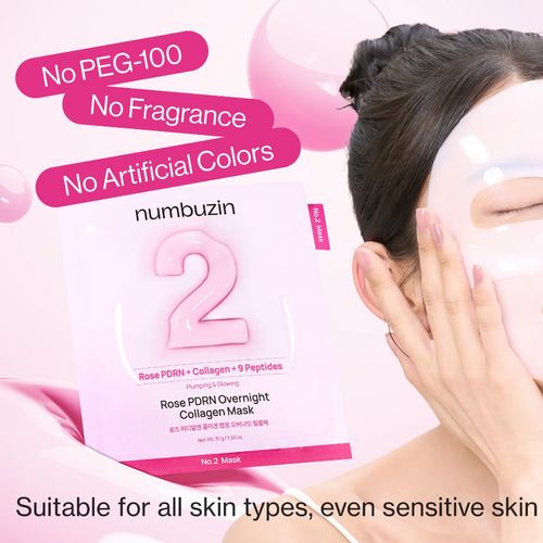 Numbuzin No.2 Rose PDRN Overnight Collagen Mask Numbuzin No.2 Rose PDRN Overnight Collagen Mask
