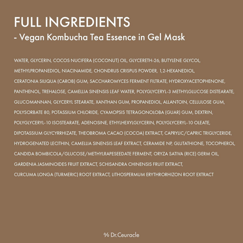 Dr. Ceuracle Vegan Kombucha Tea Essence In Gel Mask Dr. Ceuracle Vegan Kombucha Tea Essence In Gel Mask