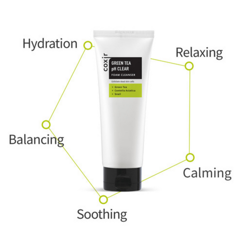 Coxir Green Tea pH Clear Foam Cleanser Coxir Green Tea pH Clear Foam Cleanser