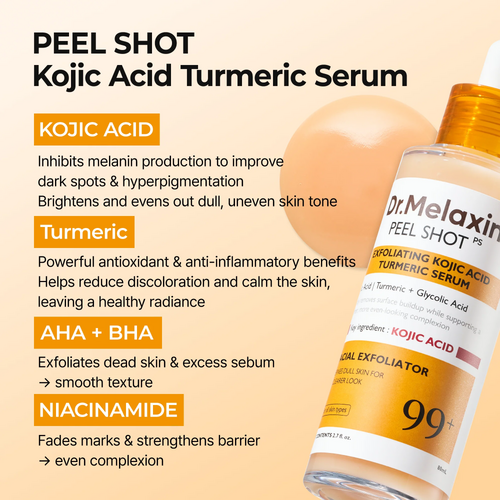 Dr.Melaxin Peel Shot Exfoliating Kojic Acid Turmeric Serum Dr.Melaxin Peel Shot Exfoliating Kojic Acid Turmeric Serum