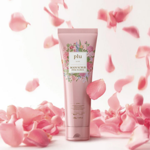 Plu Body Scrub Pink Floral Plu Body Scrub Pink Floral