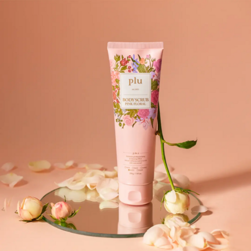 Plu Body Scrub Pink Floral Plu Body Scrub Pink Floral