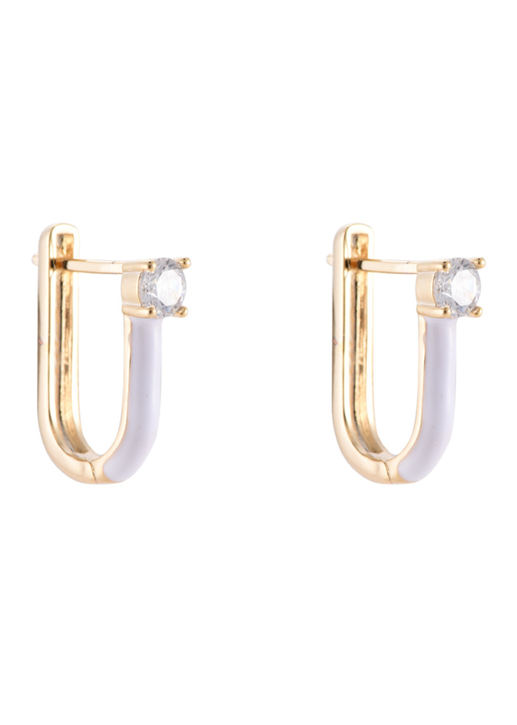 Square Diamond Earring - PER STUK
