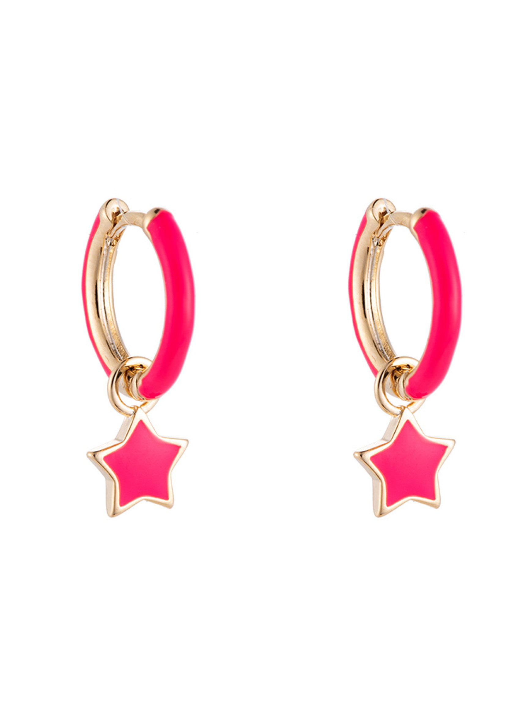 Dottilove Pink Star Earring - PER STUK
