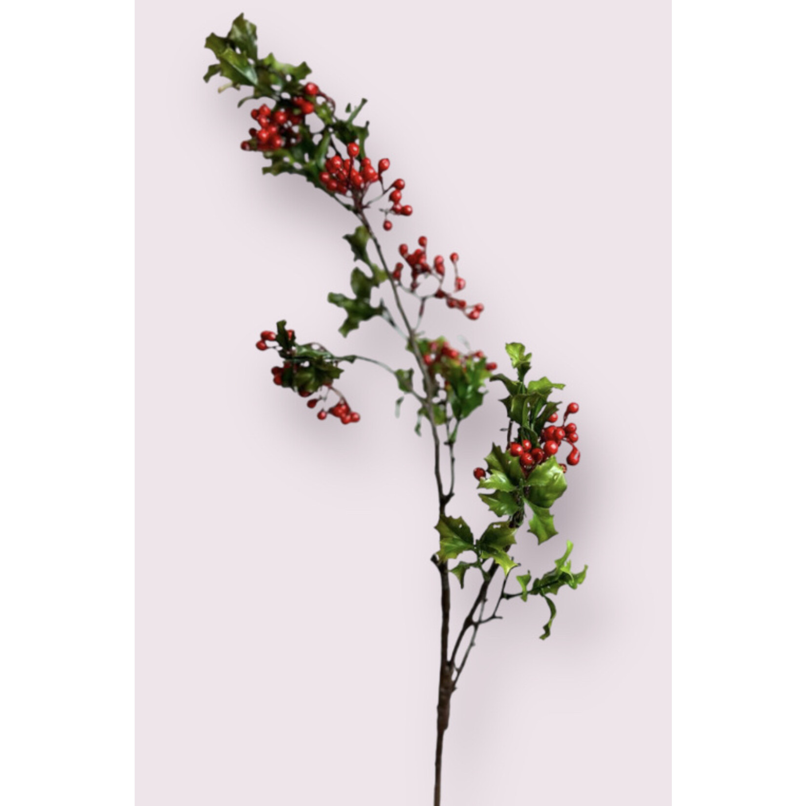 HOLLY BRANCH WITH BERRIES | RED | 97 CM