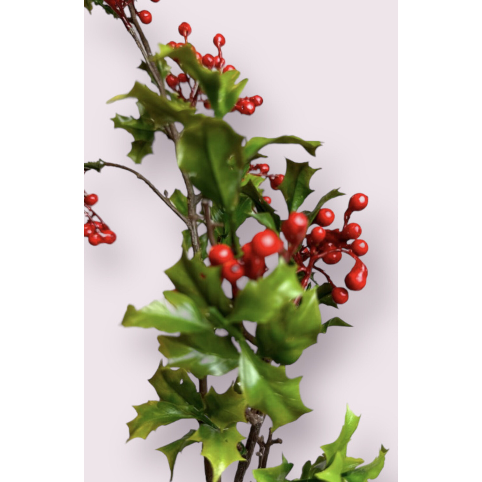 HOLLY BRANCH WITH BERRIES | RED | 97 CM