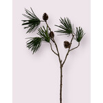 PINECONE BRANCH WITH PINECONES  | GREEN | 87 CM