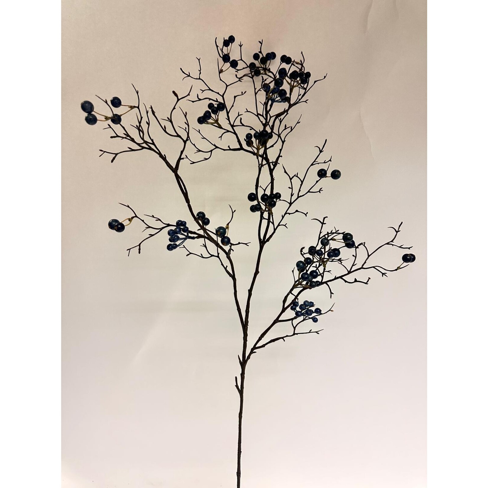 BERRY BRANCH WITH BLUE BERIES | BLUE | 100 CM