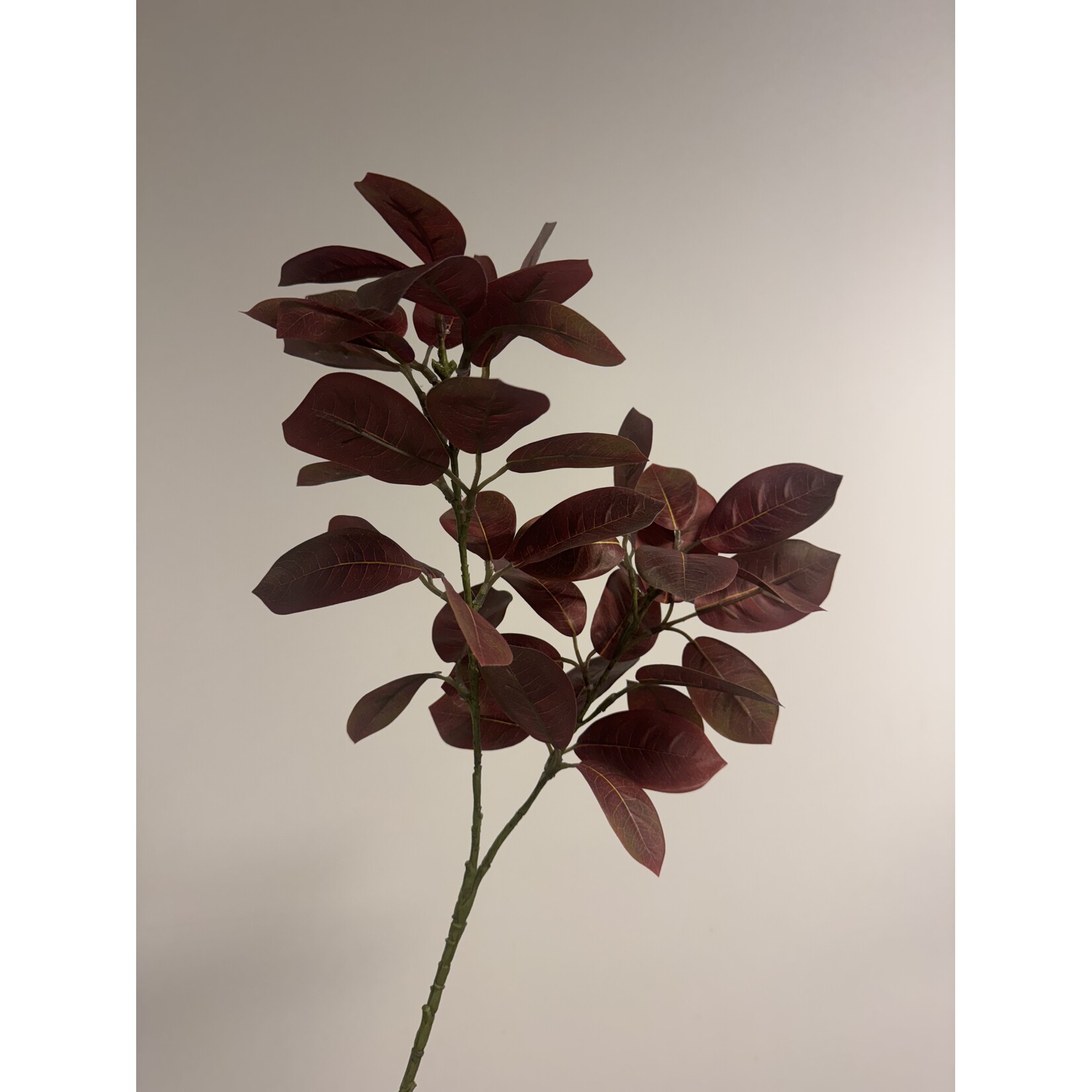 LEAF SPRAY | BURGUNDY | 75 CM