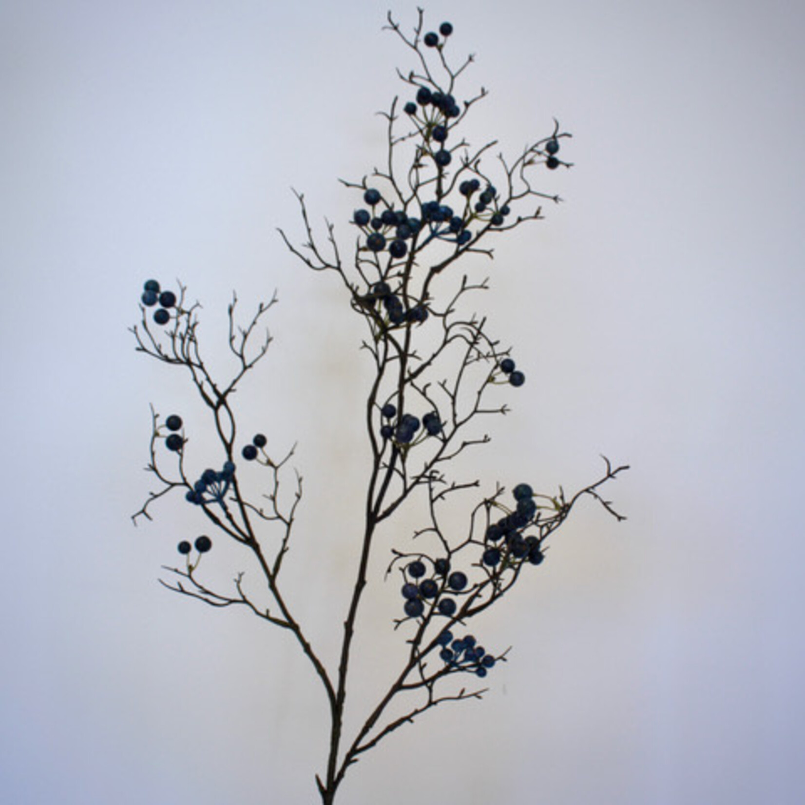 BERRY BRANCH WITH BLUE BERIES | BLUE | 100 CM