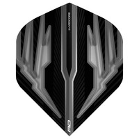 Red Dragon Hardcore Radical Black & Grey Flights