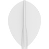 8 Flight 8 Flight White Teardrop - Dart Flights