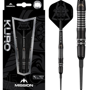Mission Kuro Black M2 95% Soft Tip Dartpile