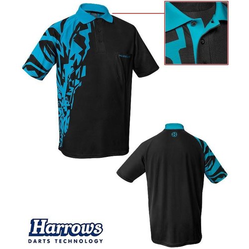 Harrows Harrows Rapide Aqua Blue Dartshirt - Dart Trøjer