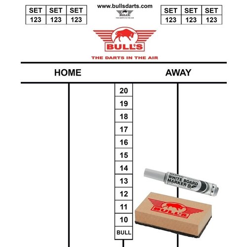 Bull's Bull's Resultattavle Set 35 x 25