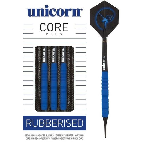 Unicorn Unicorn Core Plus Rubberised Blue Soft Tip Dartpile