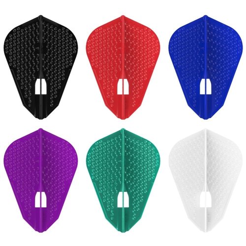 L-Style L-Style Champagne L9D Dimple Fantail White - Dart Flights