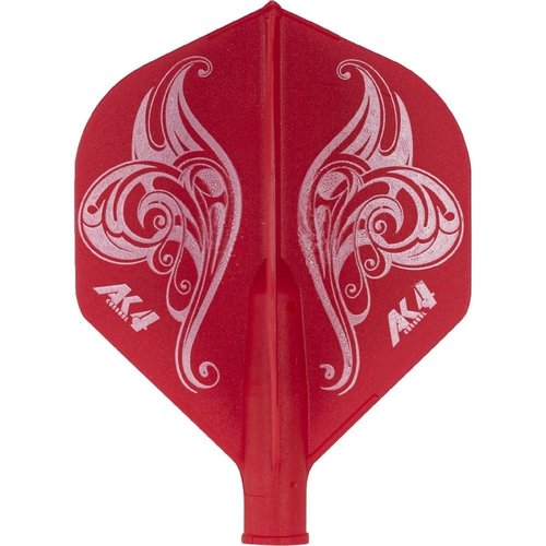 CUESOUL Cuesoul - Tero Flight System AK4  Flower - Red Standard - Dart Flights