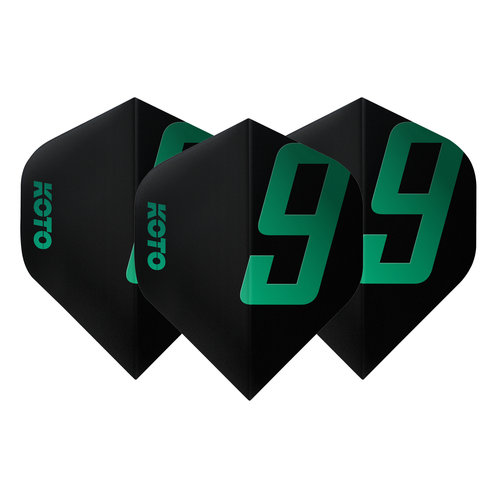 KOTO KOTO 9 Edition Metallic NO2 Black & Jade - Dart Flights