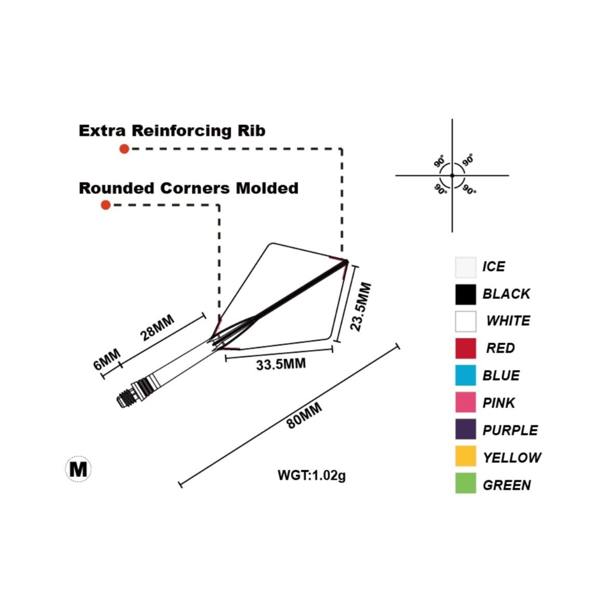 Cuesoul Tero Flight System AK5 Rost Diamond Yellow
