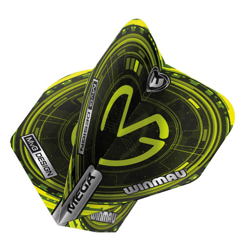 Winmau Winmau Mega Standard MVG Design Black/Green - Dart Flights