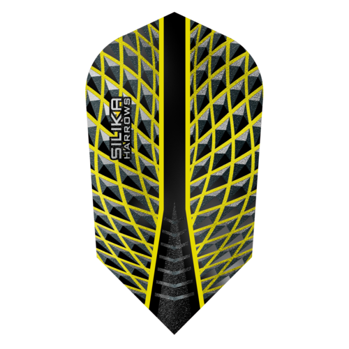 Harrows Harrows Silika Slim Yellow Tough Crystalline Coated - Dart Flights