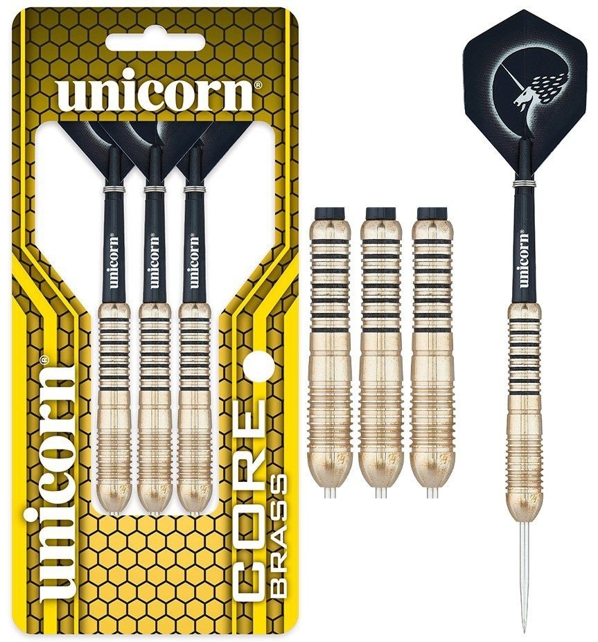 Fléchettes Unicorn Core Style 2 | Pointes Souples En Laiton Noir Pour Jeu Et Pratique