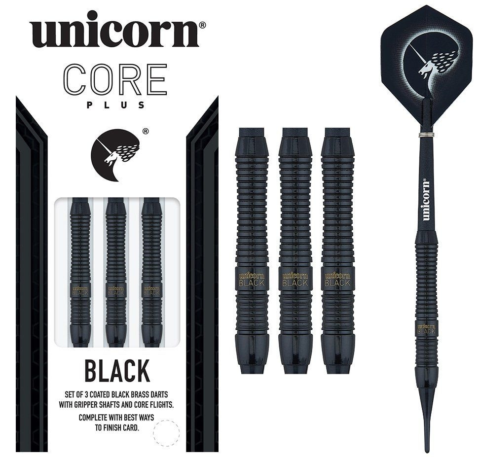 Unicorn Core Plus | Style 1 – Fléchettes à Pointe Souple En Laiton Mixte, Qualité Pro Pour Joueurs Sociaux