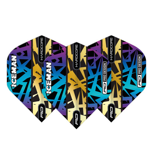 Red Dragon Red Dragon Gerwyn Price Hardcore Premium Rainbow & Gold - Dart Flights