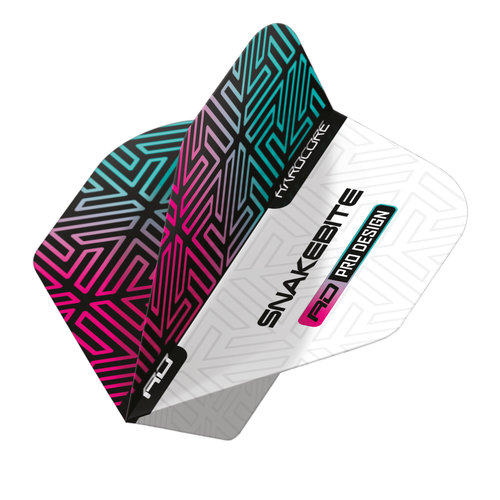 Red Dragon Red Dragon Peter Wright Hardcore Premium Snakebite White & Rainbow - Dart Flights
