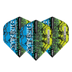 Red Dragon Peter Wright Hardcore Snakebite Multi Snakeskin Blue - Dart Flights