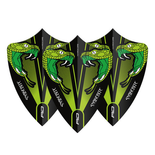 Red Dragon Red Dragon Peter Wright Hardcore Snakebite Freestyle Transparent Green - Dart Flights