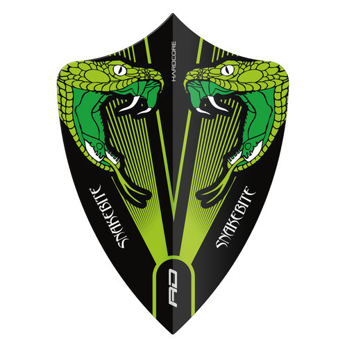 Red Dragon Red Dragon Peter Wright Hardcore Snakebite Freestyle Transparent Green - Dart Flights