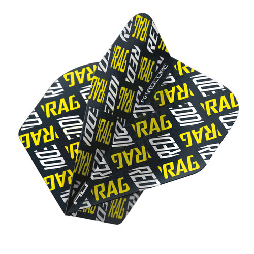 Red Dragon Red Dragon Hardcore XT Yellow and White Red Dragon Logo - Dart Flights