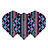 Red Dragon Hardcore Radical Pink, Blue & Black Geometric - Dart Flights