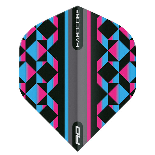 Red Dragon Red Dragon Hardcore Radical Pink, Blue & Black Geometric - Dart Flights