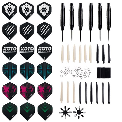 Winmau Winmau Blade 6 + Beskyttelsesringe + KOTO Accessory Kit Steeltip Black 90 Pieces