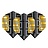 Red Dragon Hardcore Premium Gold & Black Block - Dart Flights
