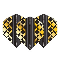 Red Dragon Hardcore Premium Gold & Black Geometric Flights