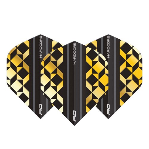 Red Dragon Red Dragon Hardcore Premium Gold & Black Geometric - Dart Flights