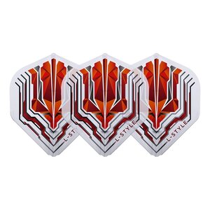 L-Style Champagne Flight EZ L1 Standard Origin Series Clear Red - Dart Flights