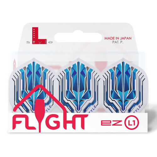 L-Style L-Style Champagne Flight EZ L1 Standard Origin Series Clear Blue - Dart Flights