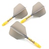 CUESOUL Cuesoul - ROST T19 Integrated Dart Flights - Big Wing - Grey Yellow - Dart Flights